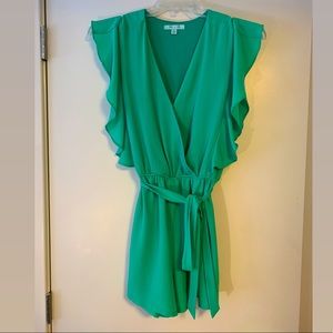 Teal romantic romper